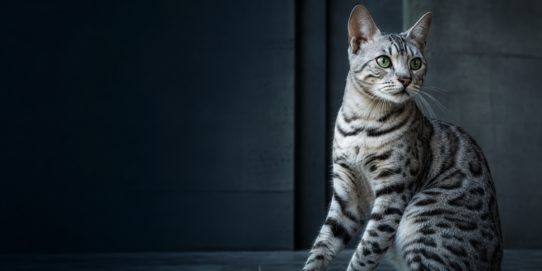 Silver Bengal cat